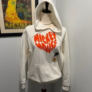 Disney Mickey Mouse Hoodie Large (11-13) Long Sleeve Pullover Sweatshirt